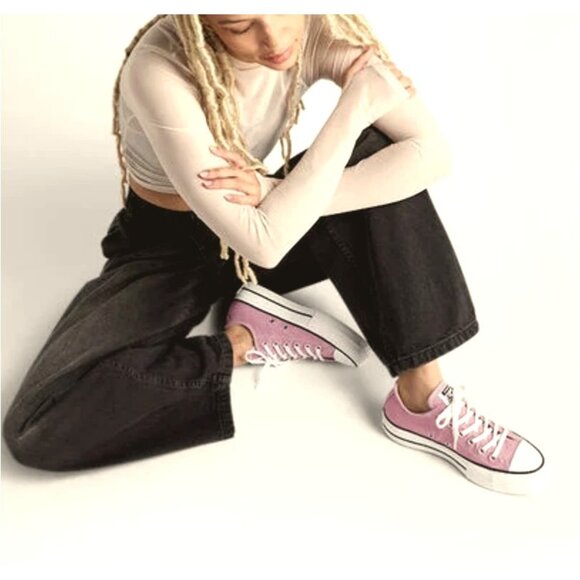 Converse Chuck Taylor All Star Lift Platform Canvas Sneakers Amethyst Sz 8 Women - Picture 10 of 12